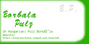 borbala pulz business card